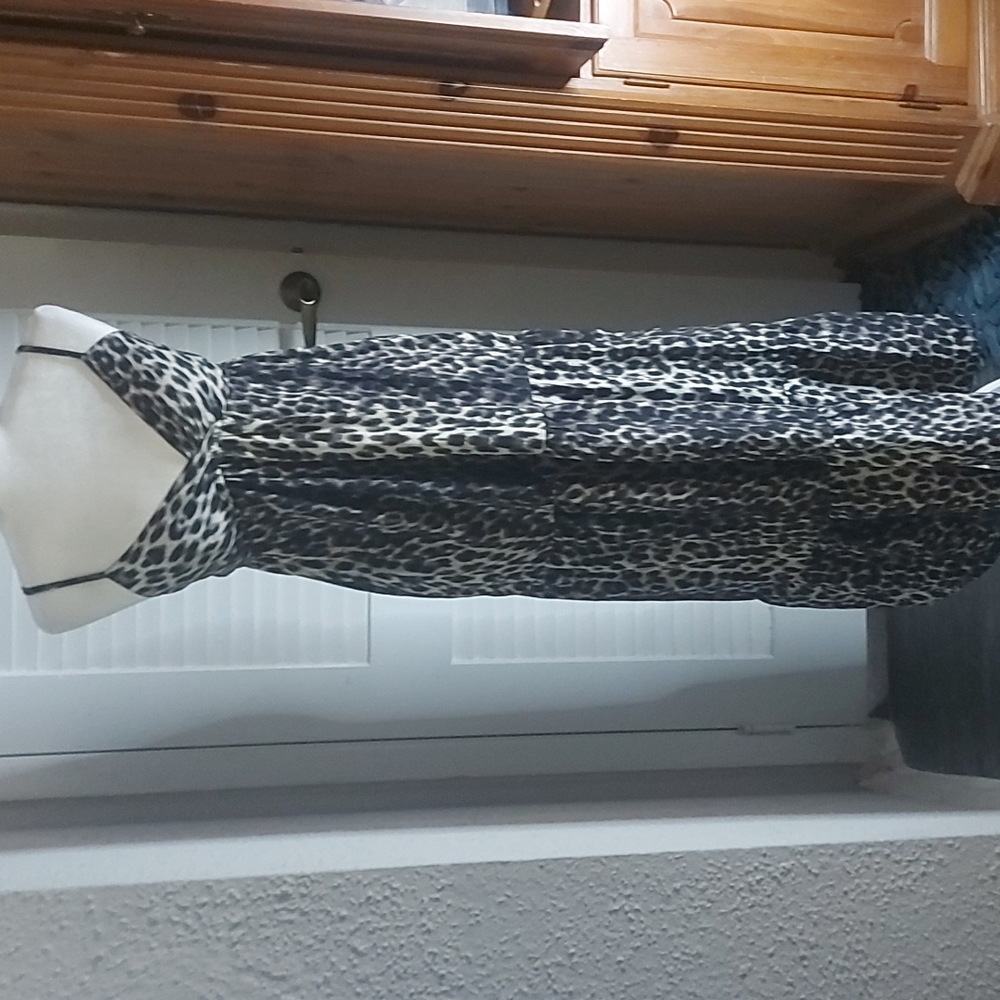 Speed Control New York Animal Print Maxi Dress S Casual Boho Mobwife Retro PinUp